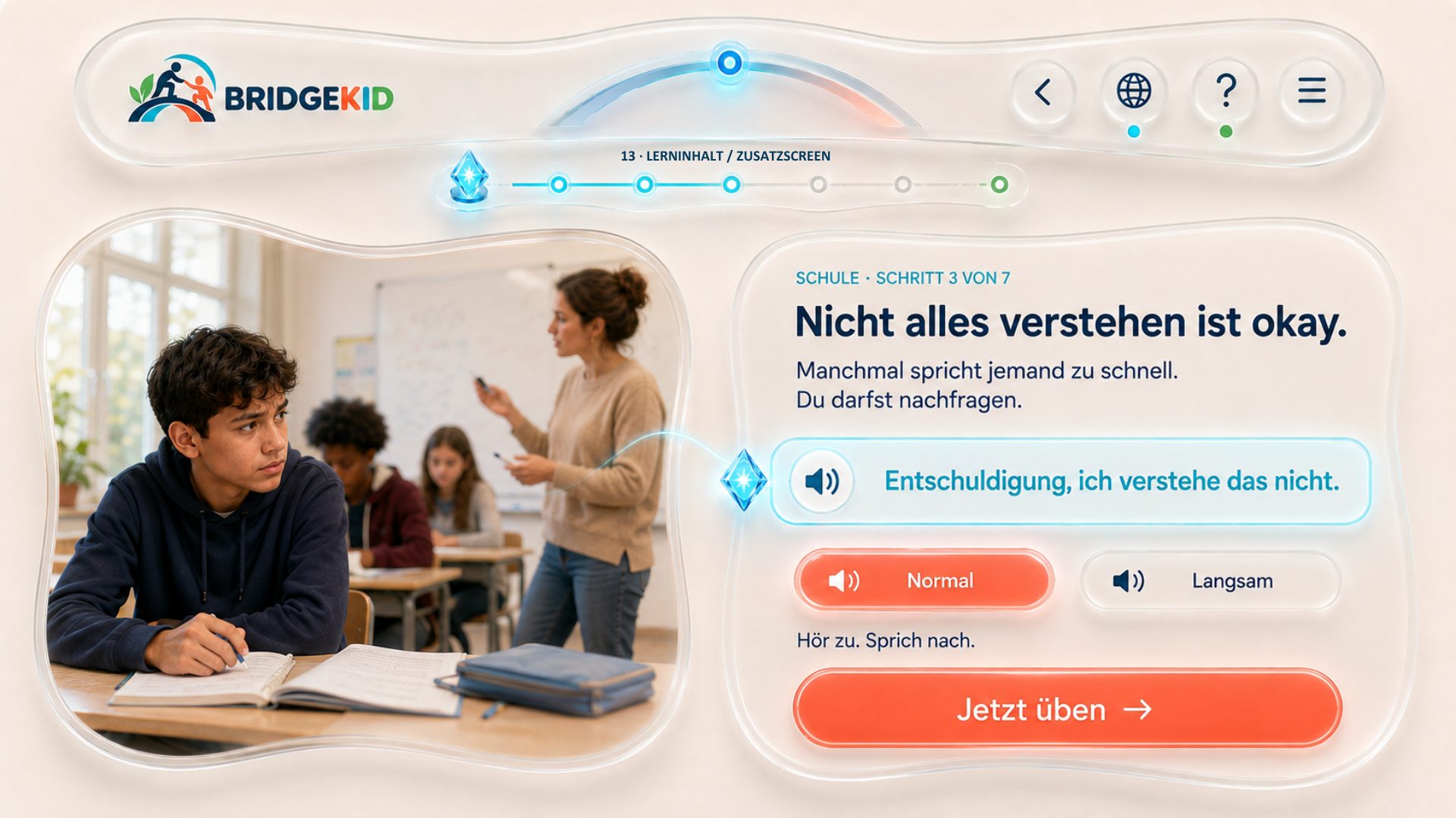 BRIDGEKID Lerninhalt Zusatzscreen